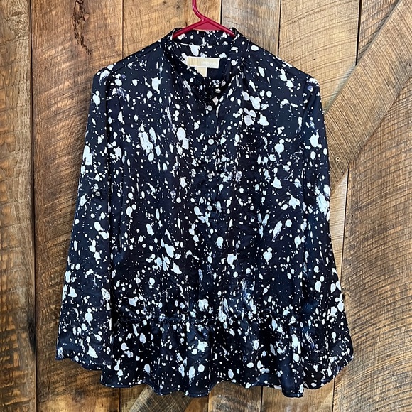 Michael Kors Peasant Peplum Blouse - Picture 1 of 6